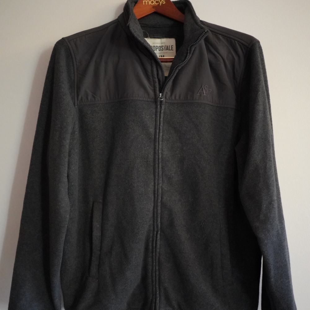Aeropostale Men's Polar fleece, Grey M